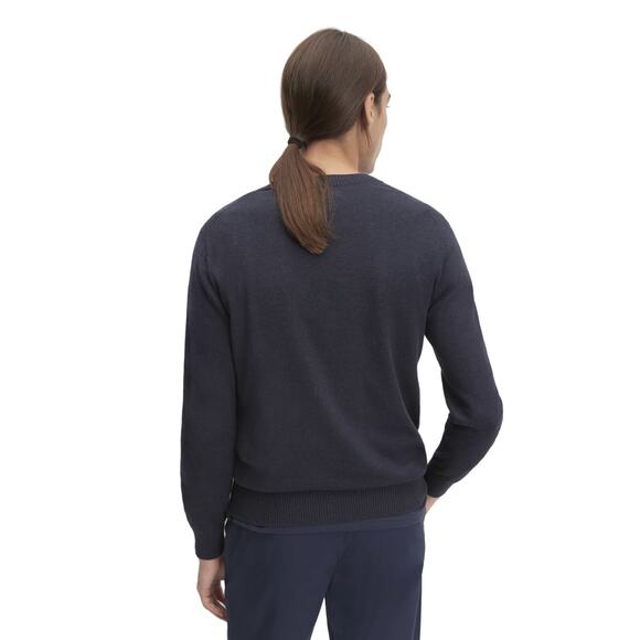 EVERLANE The No-Sweat Sweater Uniform Heathered Midnight Long Sleeve Large NEW - Picture 2 of 8
